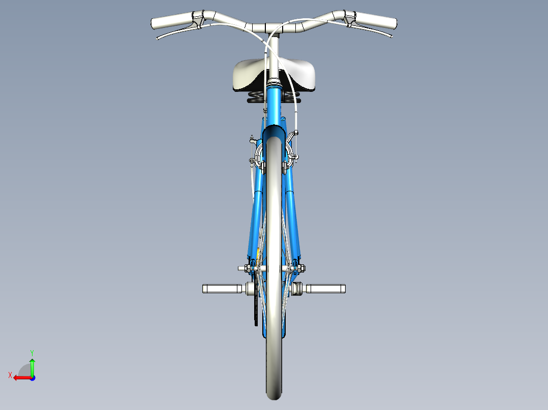 24 英寸车轮的自行车后视图