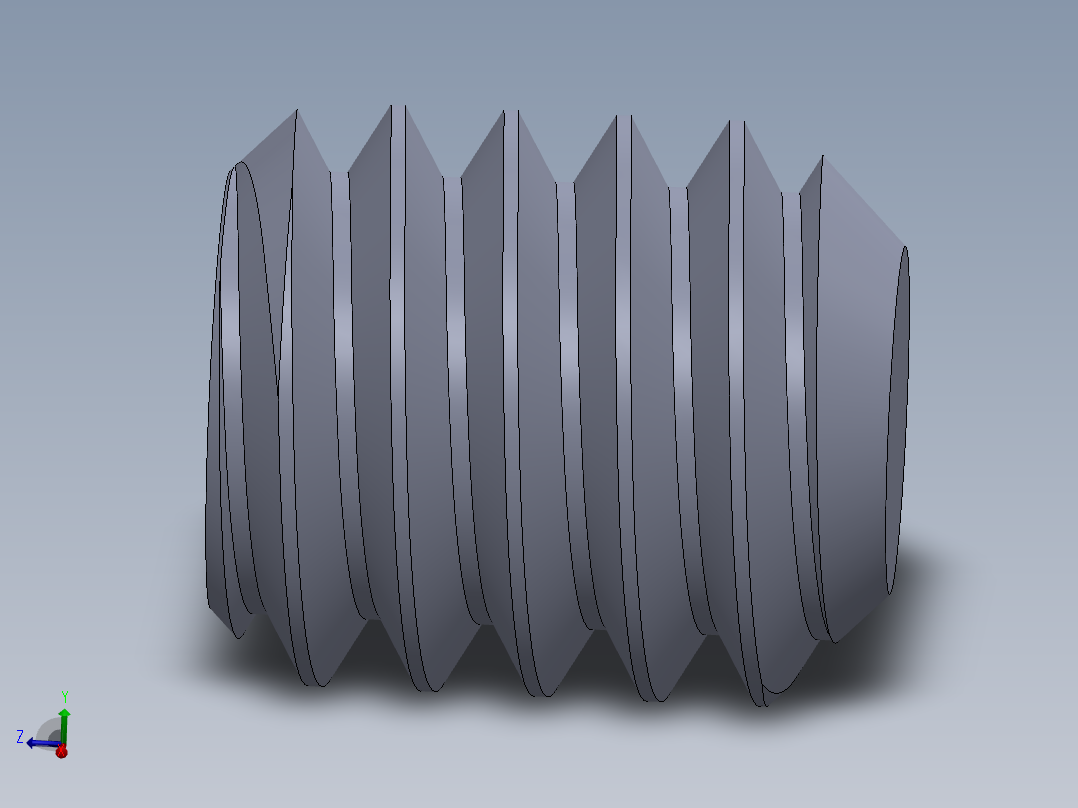 UNC 平头紧定螺钉-UNC SET SCREW 8-32 x0.187.SLDPRT主视图
