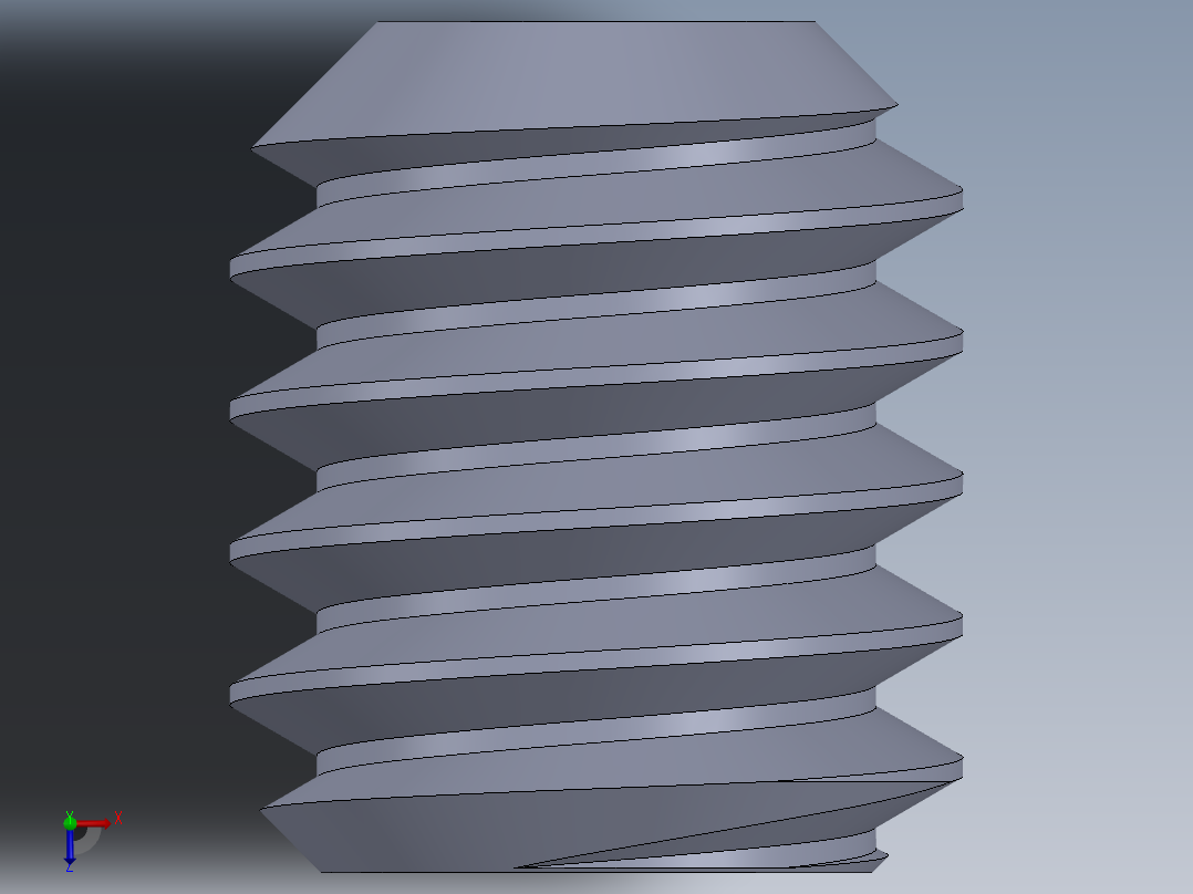UNC 平头紧定螺钉-UNC SET SCREW 8-32 x0.187.SLDPRT俯视图