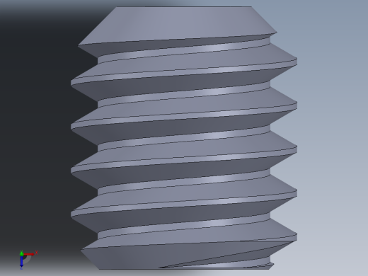 UNC 平头紧定螺钉-UNC SET SCREW 8-32 x0.187.SLDPRT俯视缩略图