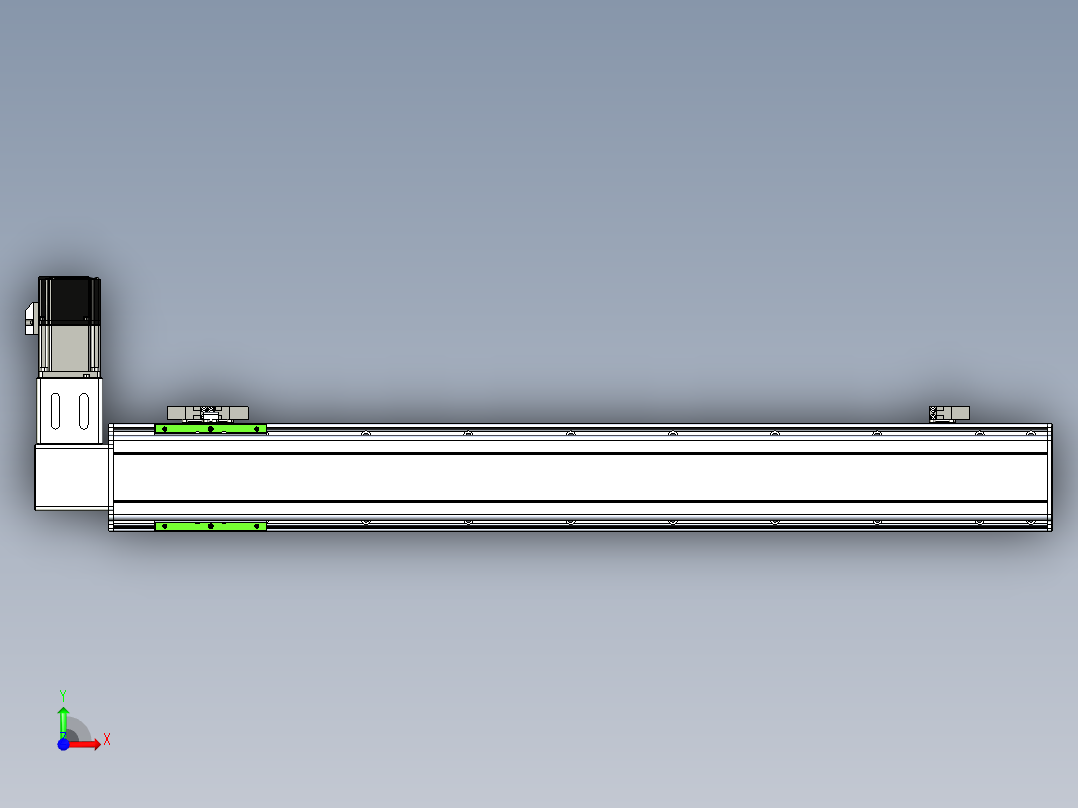 同步带滑台-半封闭B10-L90-S700-R-P40-D3前视图