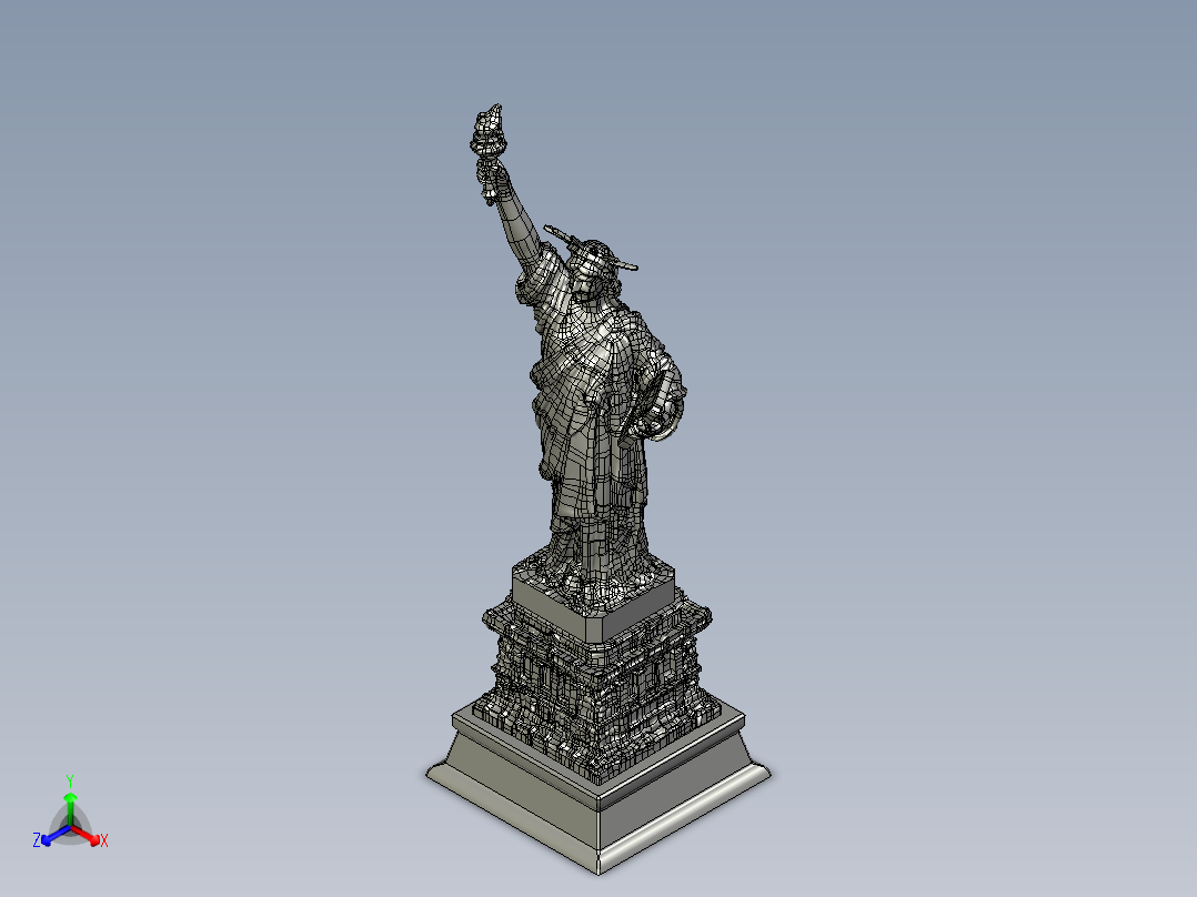 自由女神像迷你新奇雕像主视图