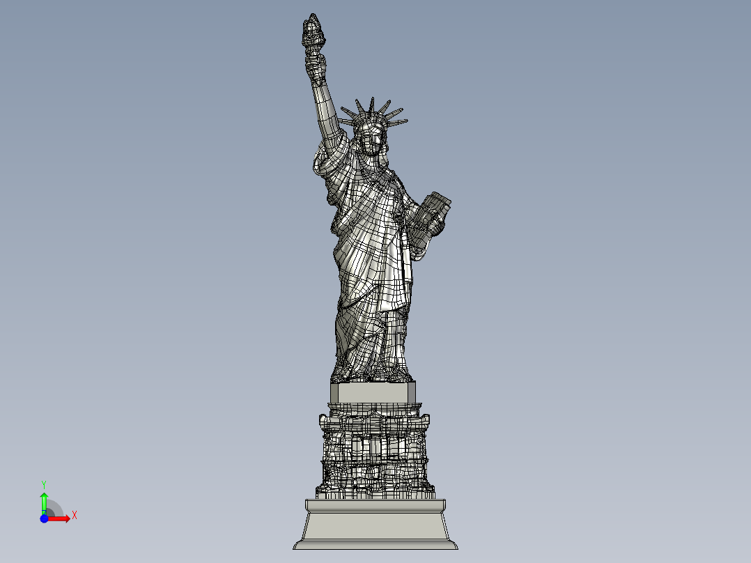 自由女神像迷你新奇雕像前视图