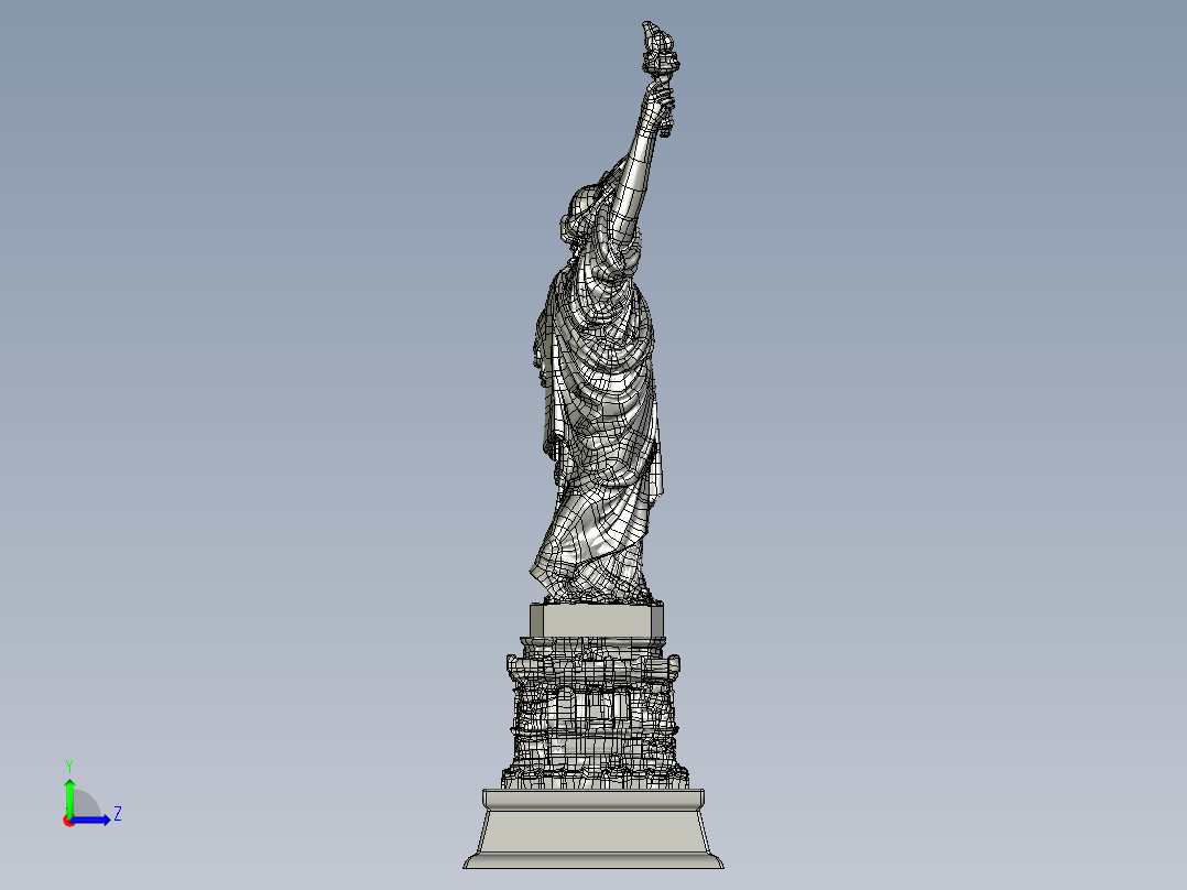 自由女神像迷你新奇雕像左视图