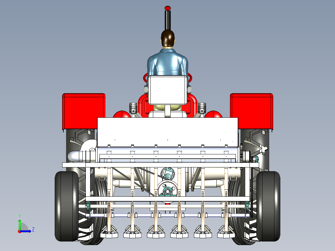 花生自动播种机左视图