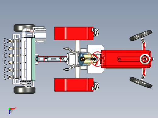 花生自动播种机俯视缩略图