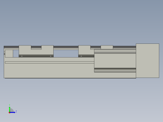 直线模组LHA6-S100-R-100W(16丝杆)设计图纸左视缩略图