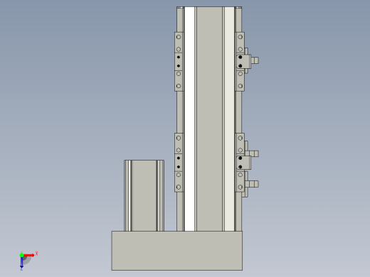 直线模组LHA6-S100-R-100W(16丝杆)设计图纸俯视缩略图