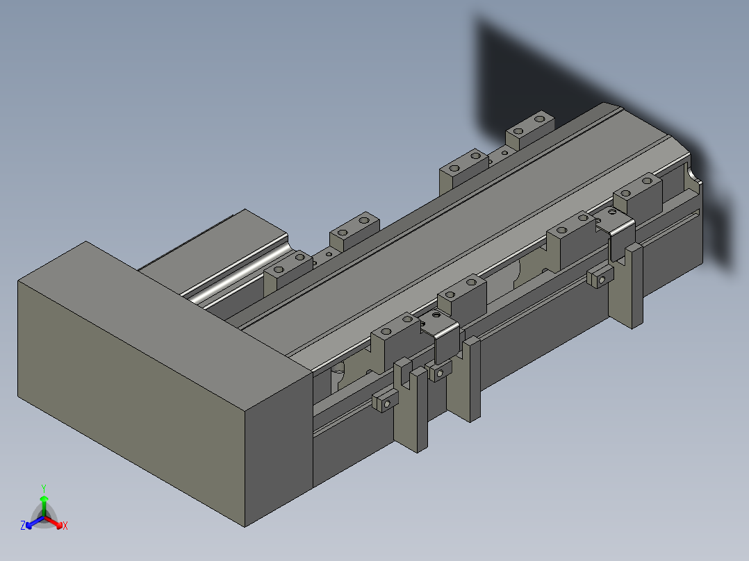 直线模组LHA6-S100-R-100W(16丝杆)设计图纸正等轴测图