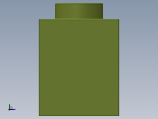 乐高机械组积木（横梁）-3701 Lime - Bright Yellowish Green Technic Brick 1 x 4 with Holes左视缩略图