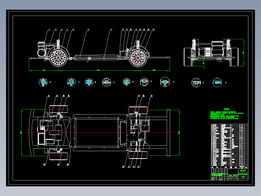 混动汽车底盘工程图