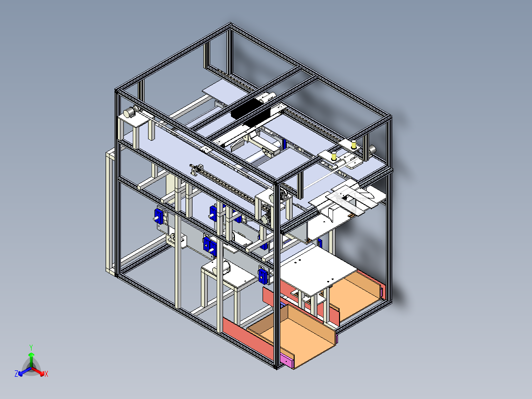 全自动叠衣机正等轴测图
