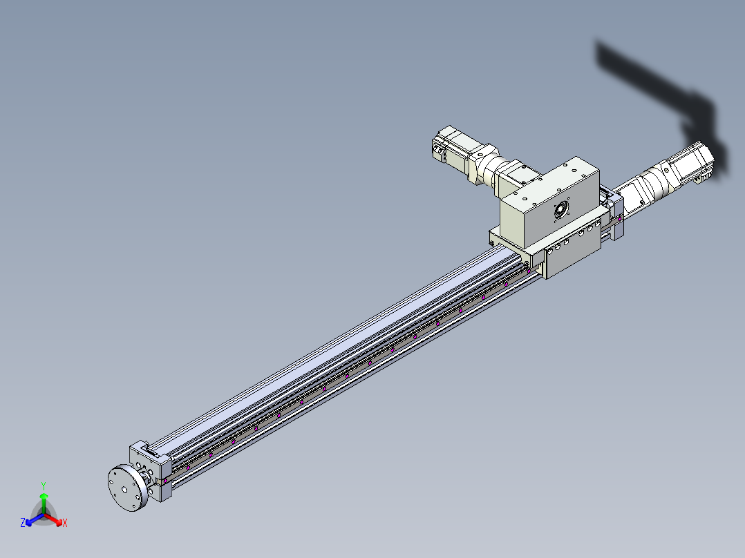 威洛博直线电机模组EB6ZR-L140-S900-LZ575K-Z575K-MS3主视图