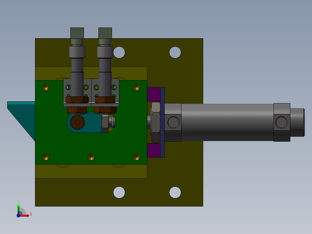 组装导向机构前视图