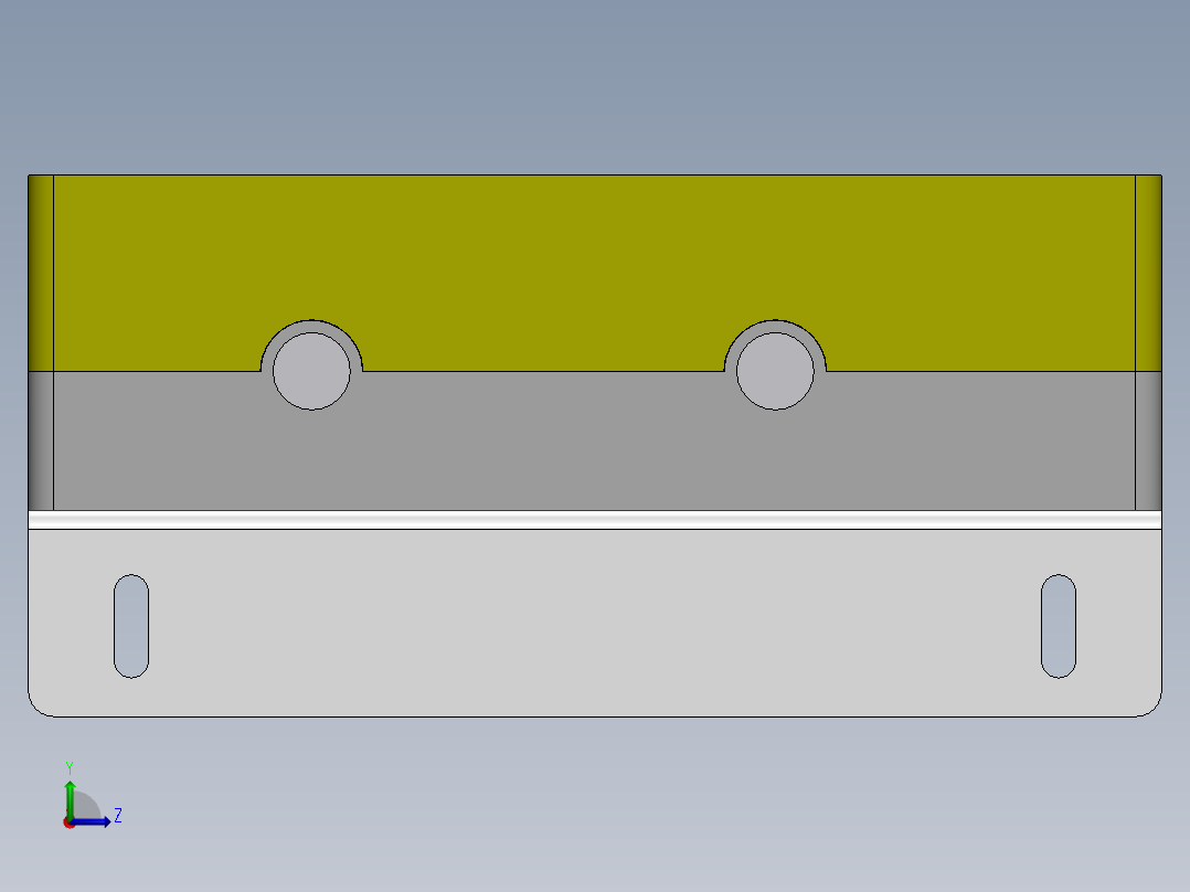 四孔按钮盒组件（天逸）左视图