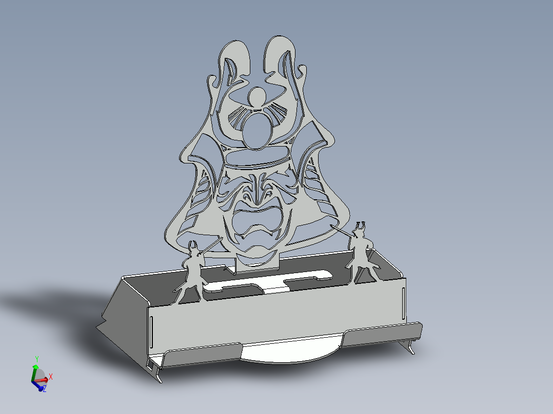 SBH-696969f 书架武士主视图