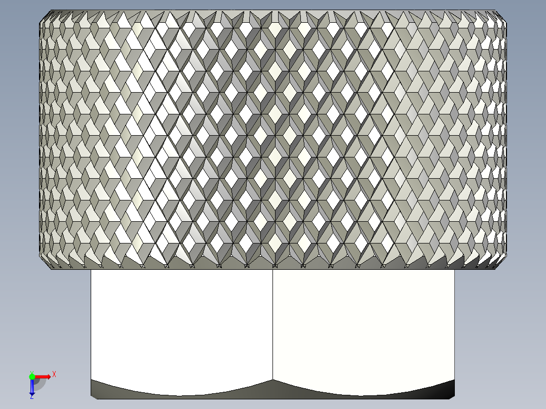 滚花螺母-M6 Knurled Nut俯视图