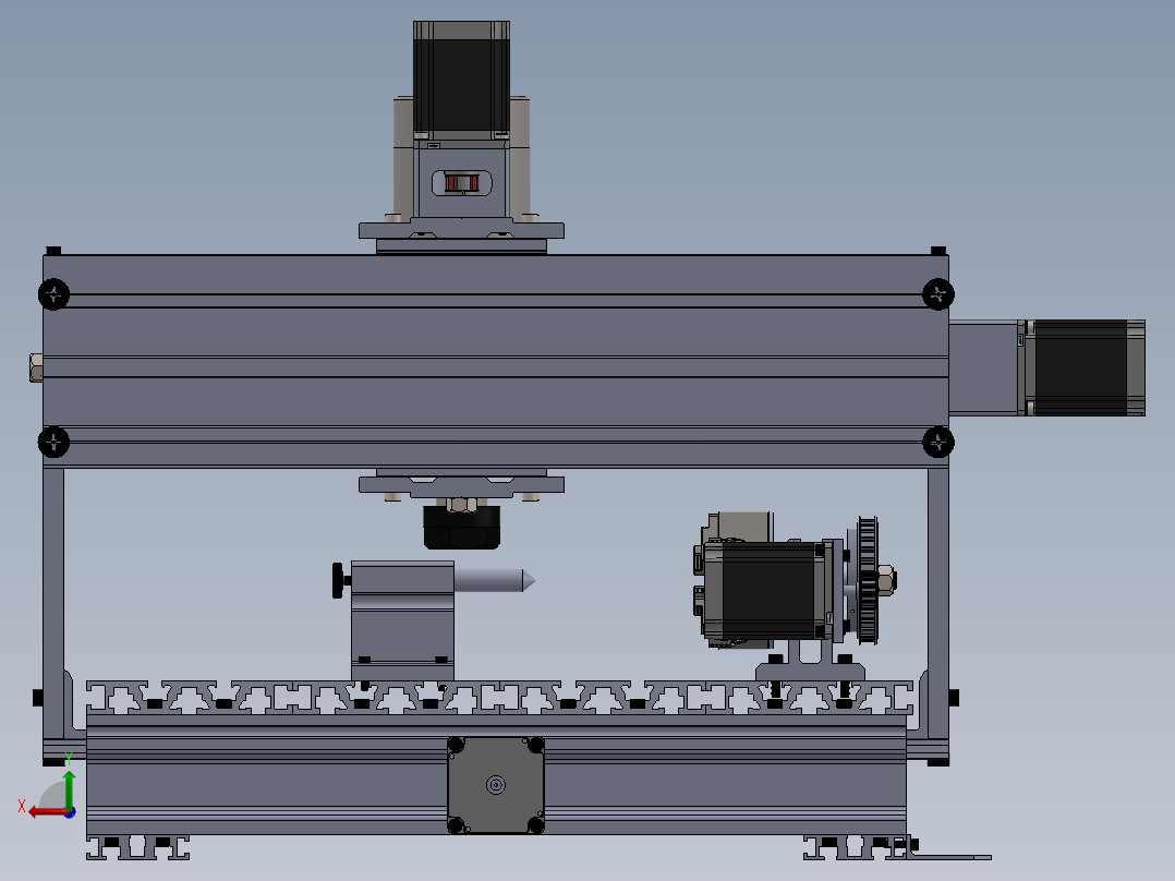 cnc迷你加工中心后视图