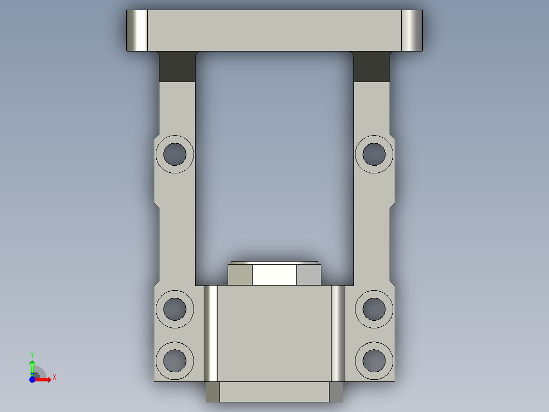 HM15-86 - 滚珠丝杠 SFU1605 SFU2005 SFU2505 的轴承和步进支架前视图