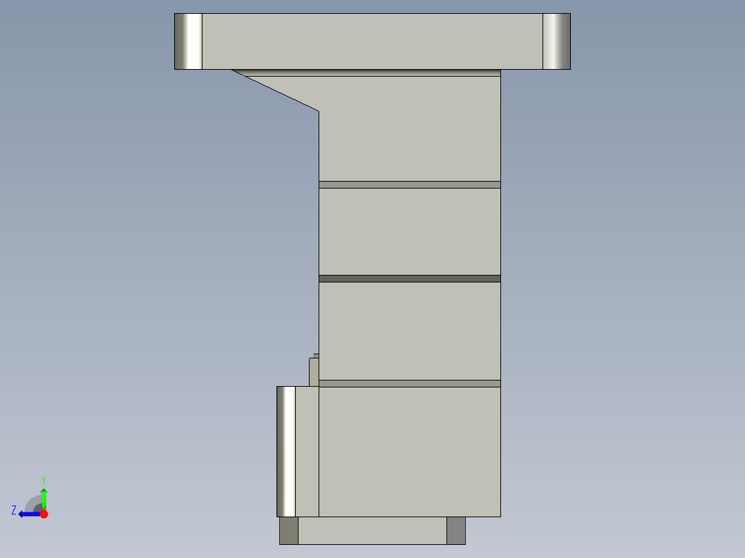 HM15-86 - 滚珠丝杠 SFU1605 SFU2005 SFU2505 的轴承和步进支架右视图