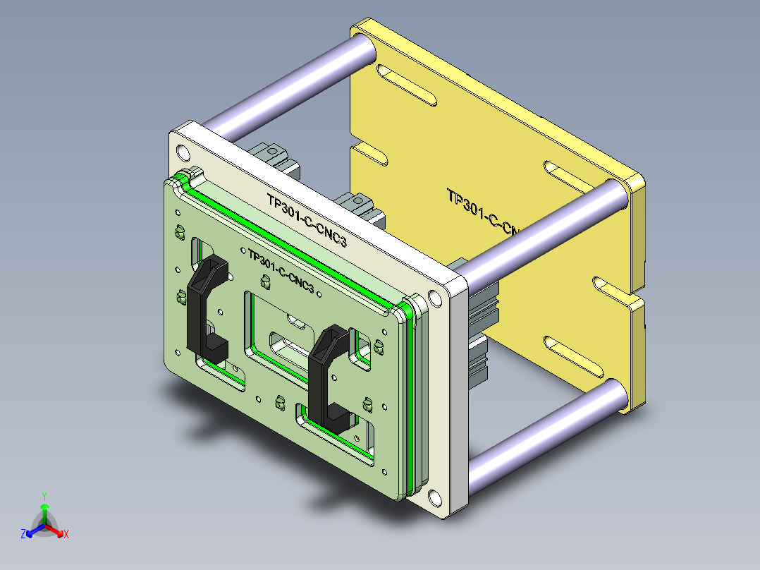 TP301-C-CNC3-笔记本CNC工装夹具三维模型0609主视图