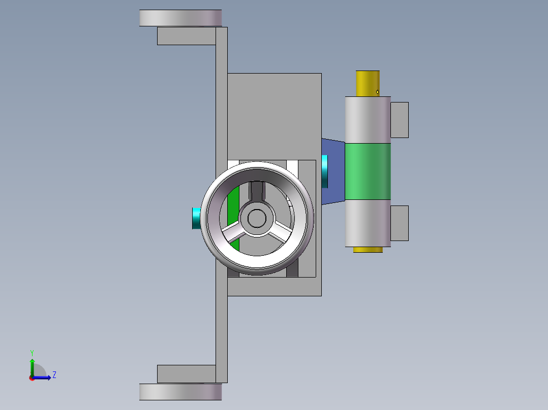手动砂轮裁断机（sw18可编辑+工程图）左视图