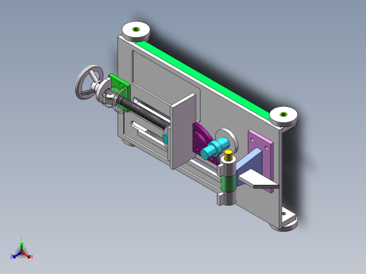 手动砂轮裁断机（sw18可编辑+工程图）正等轴测缩略图