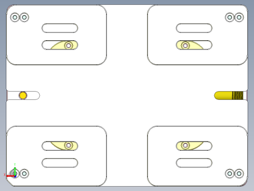 键盘外壳铣四轴侧墙C角治具模型后视缩略图