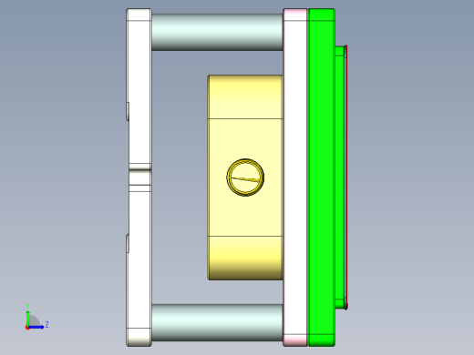 键盘外壳铣四轴侧墙C角治具模型左视缩略图