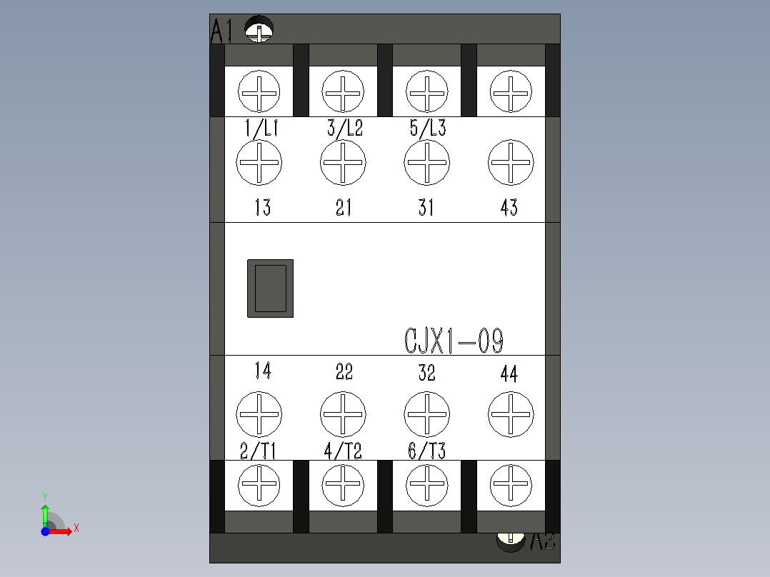 德力西电气 CJX1-9-22前视图