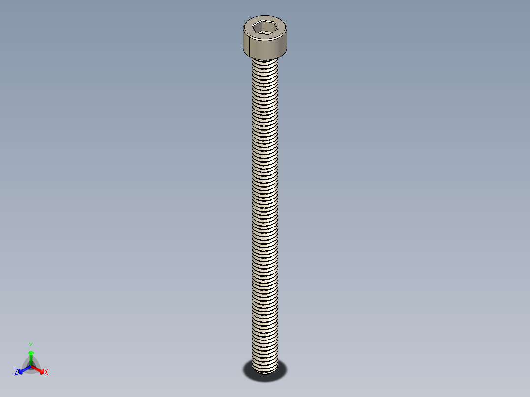 Screw_DIN_912_M6x90F_A2.STEP公制内六角螺钉主视图