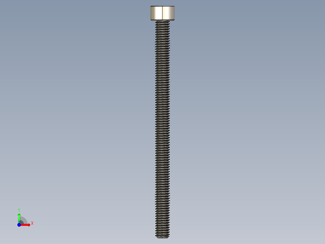 Screw_DIN_912_M6x90F_A2.STEP公制内六角螺钉前视图