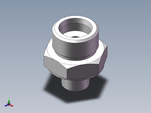 英制管螺纹ED密封、1CB-22-04WD正等轴测缩略图