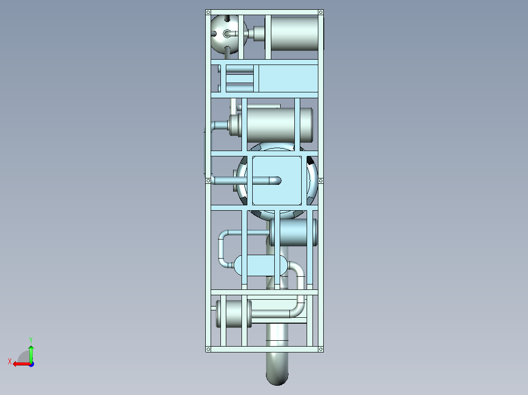 工业液化气存储专机组设计后视图