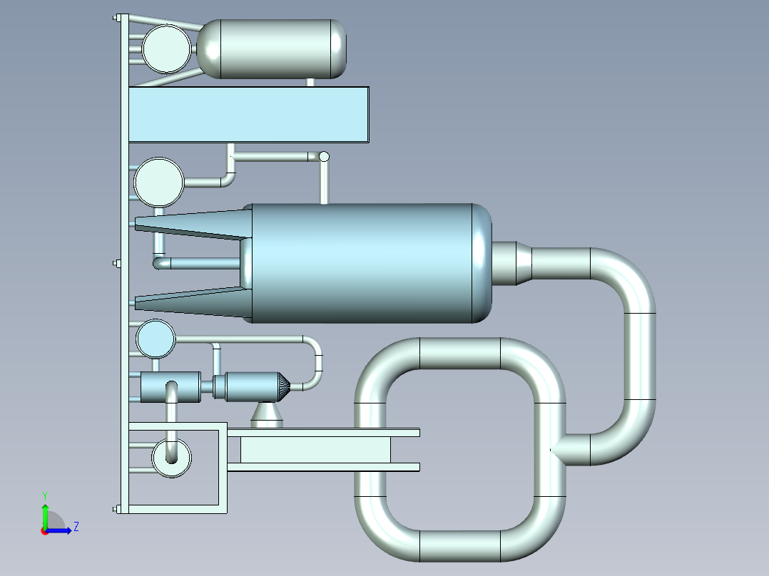 工业液化气存储专机组设计左视图