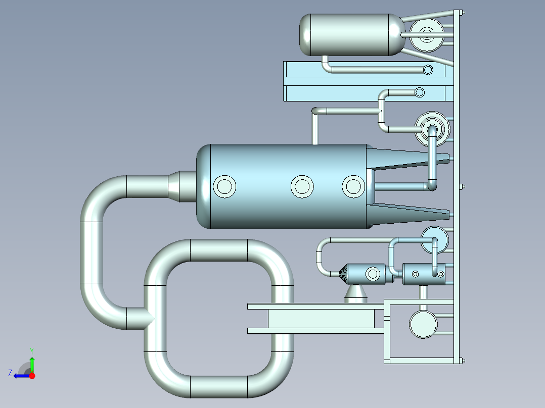 工业液化气存储专机组设计右视图