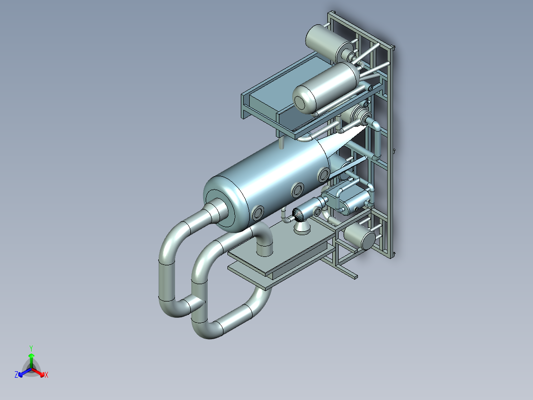 工业液化气存储专机组设计正等轴测图