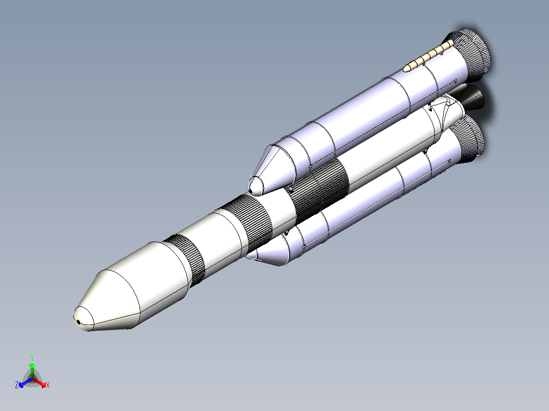 B3003693-GSLV mkIII运载火箭主视图