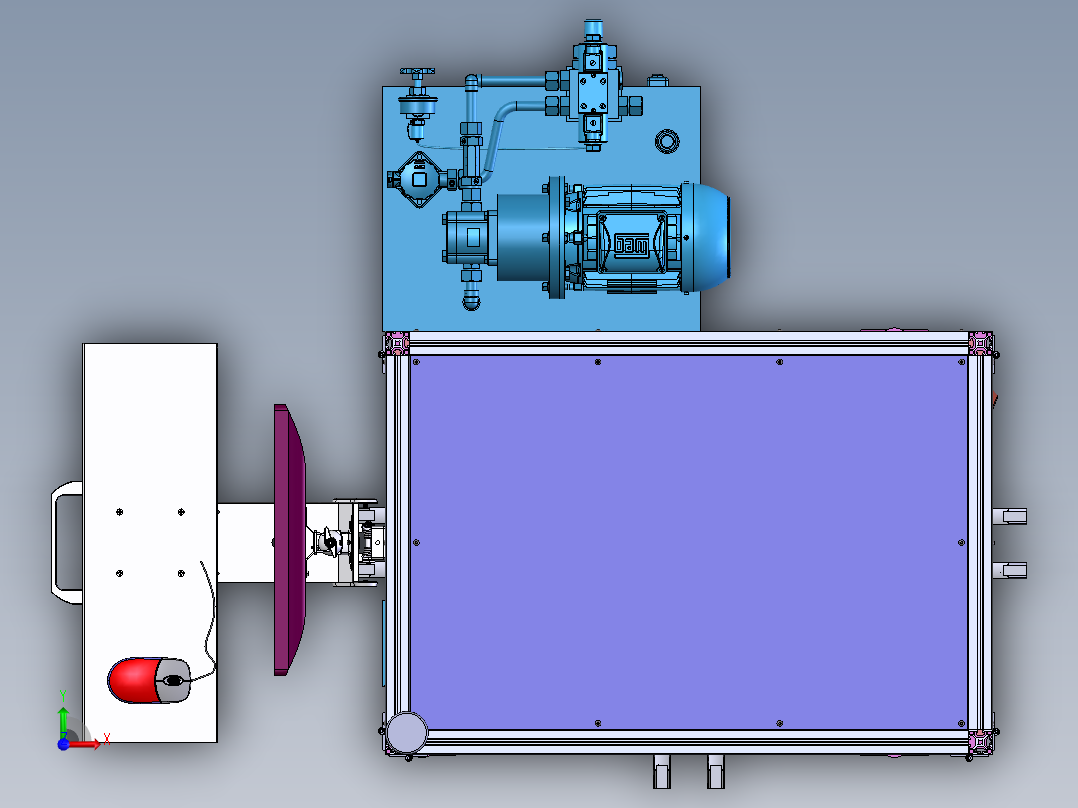 砂砾自动抓取分级检测设备前视图