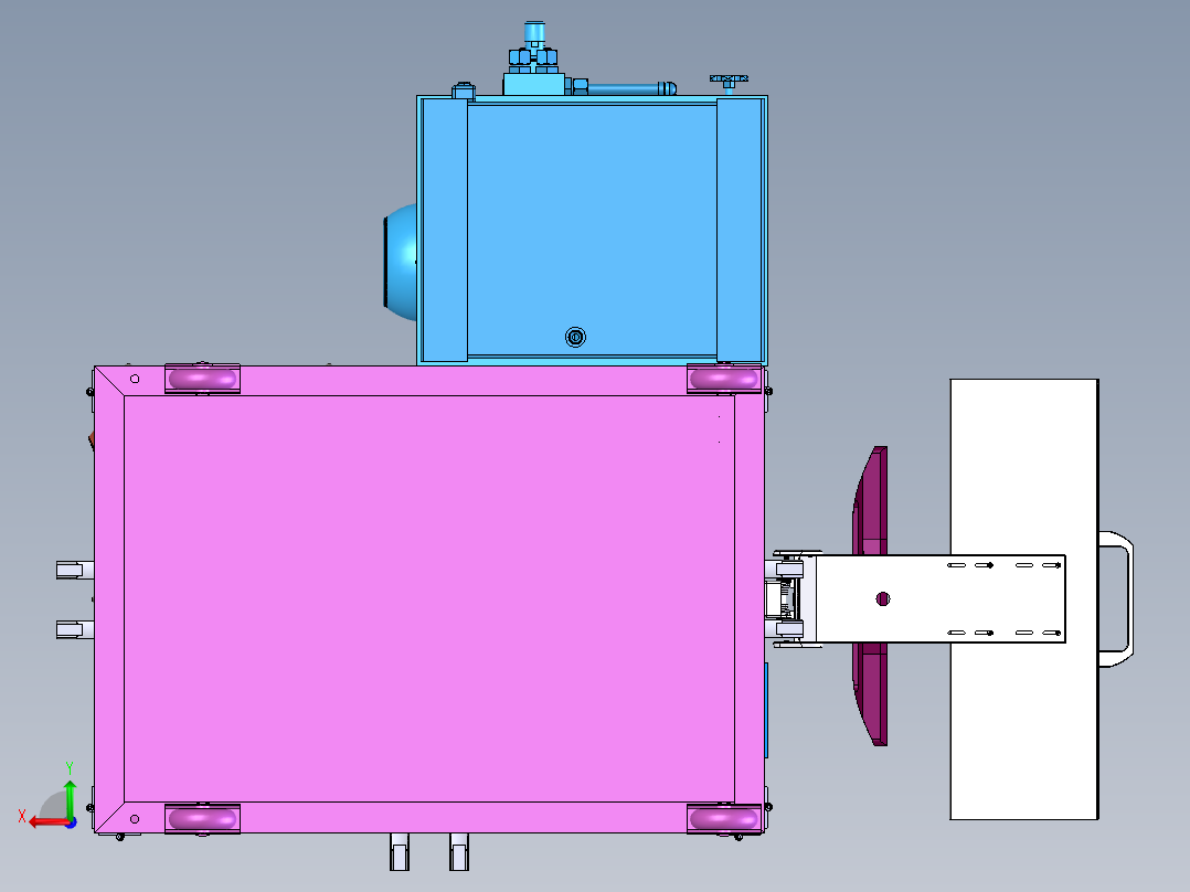 砂砾自动抓取分级检测设备后视图