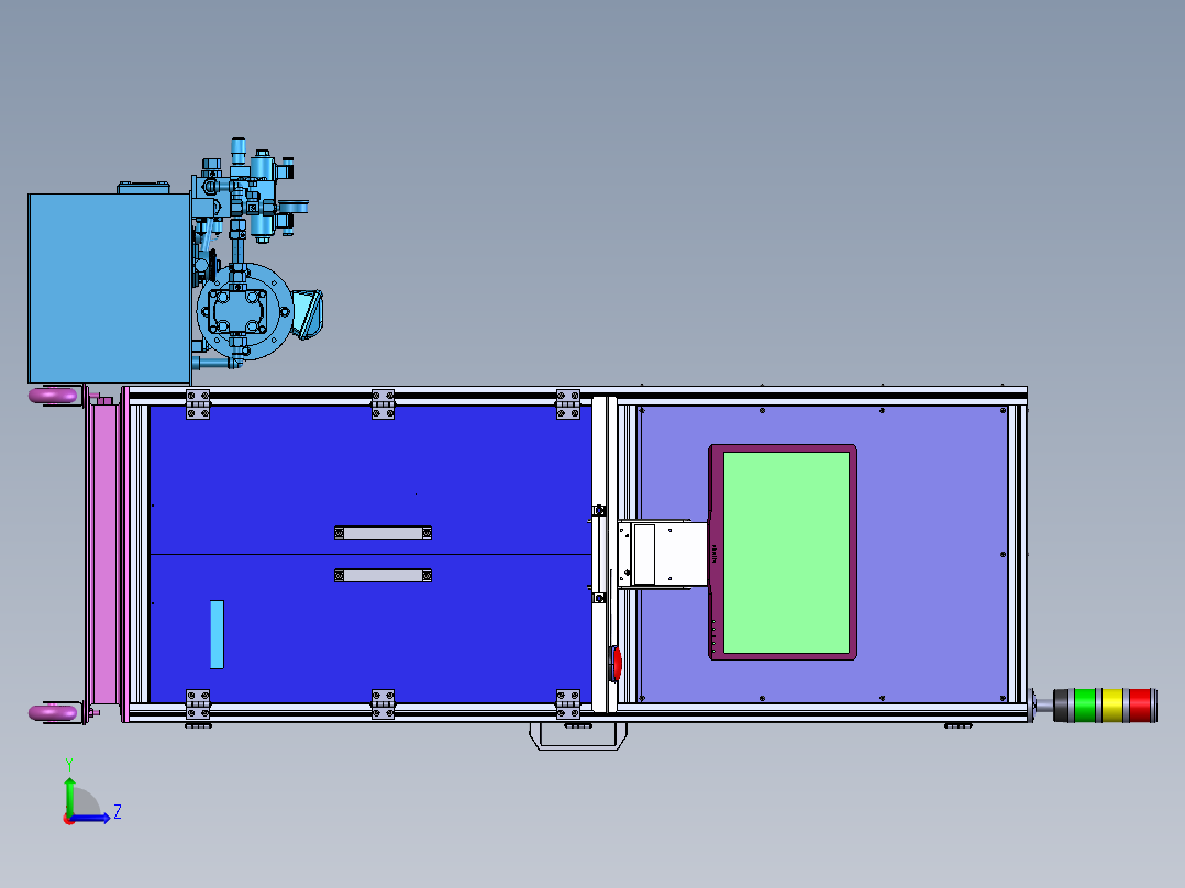 砂砾自动抓取分级检测设备左视图