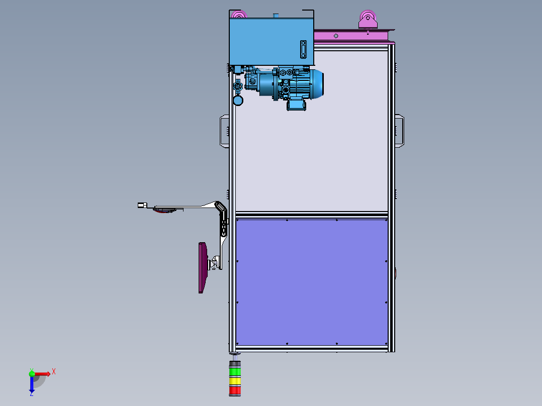 砂砾自动抓取分级检测设备俯视图