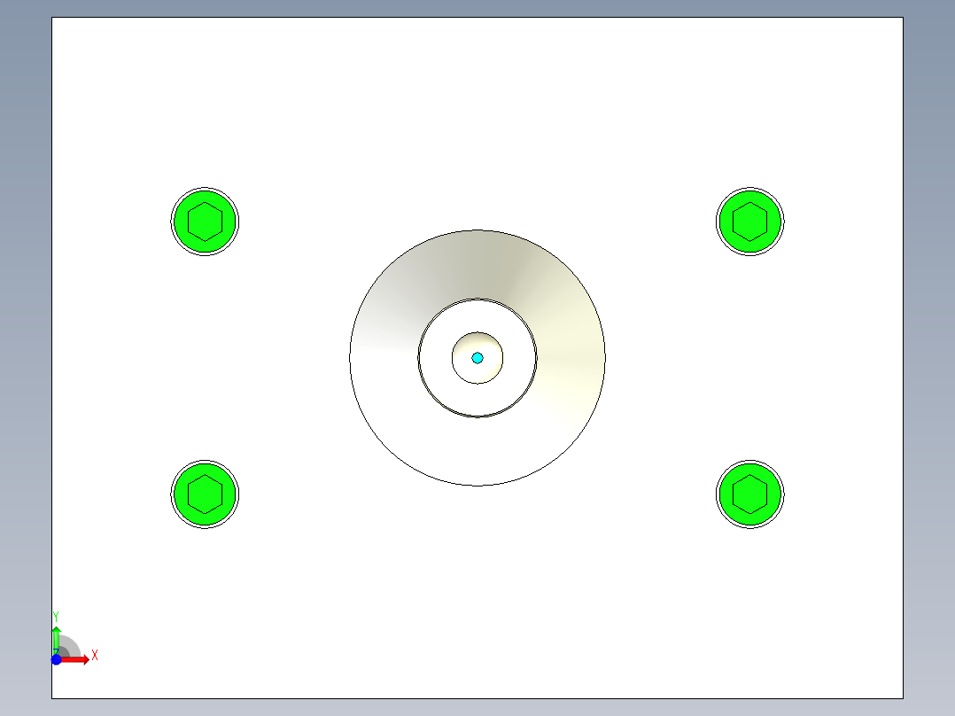 压线码（曲面上走流道）前视图