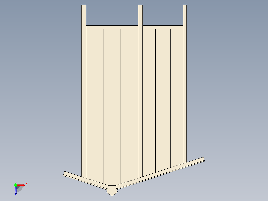 室外阳台收纳储物柜、多功能园艺工具房俯视图