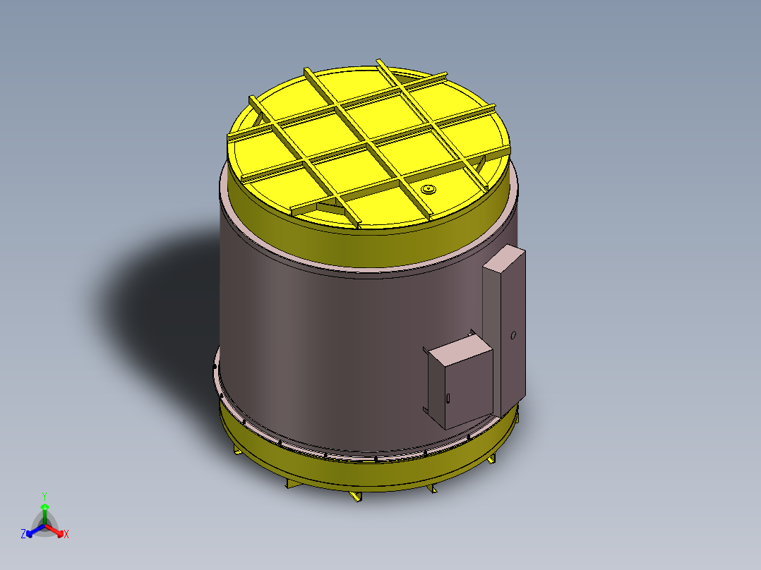 压力容积、储锌罐正等轴测图