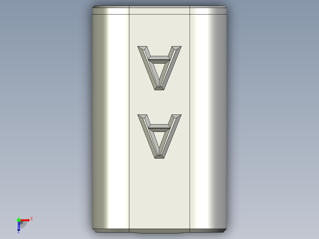 AA 电池座俯视图