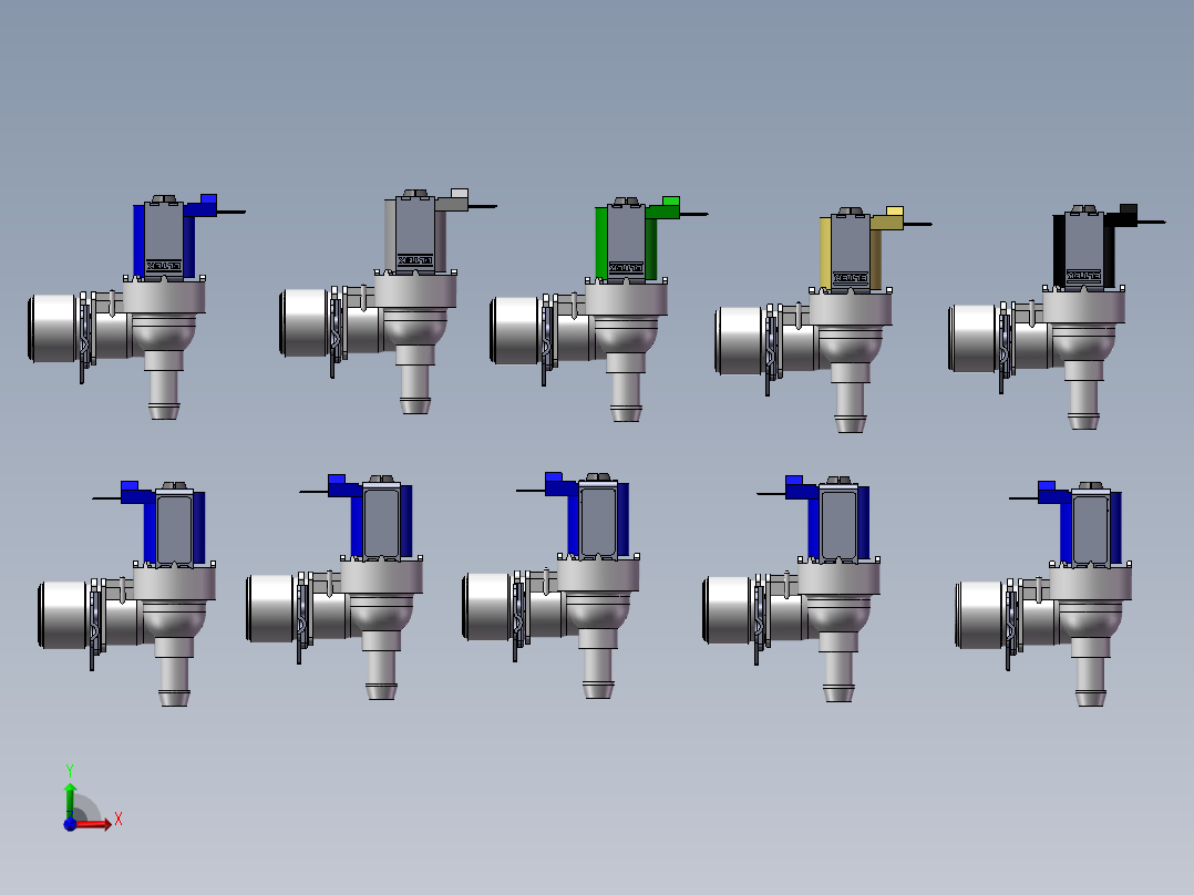 10款DSVP42-双出口先导式电磁阀模型主视图