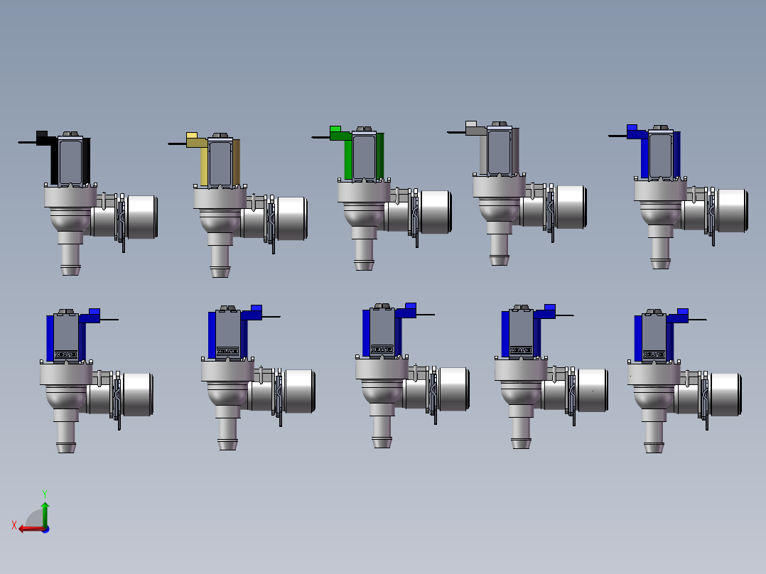 10款DSVP42-双出口先导式电磁阀模型后视图