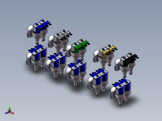 10款DSVP42-双出口先导式电磁阀模型正等轴测缩略图