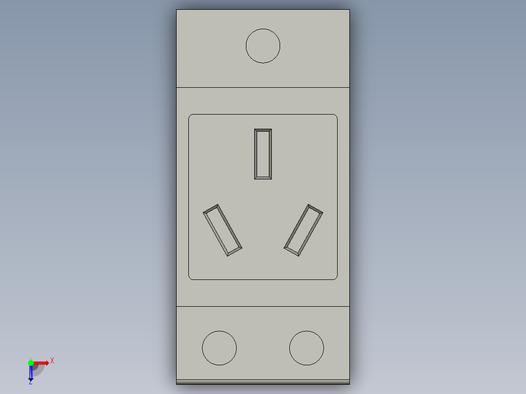 电控柜-111H000519电源插座AC30俯视图